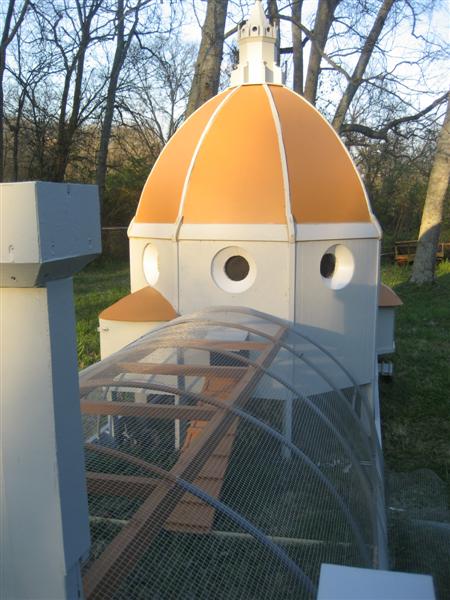 Chicken tractor complete front view