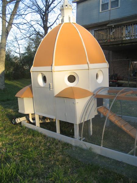 Chicken tractor complete close side view