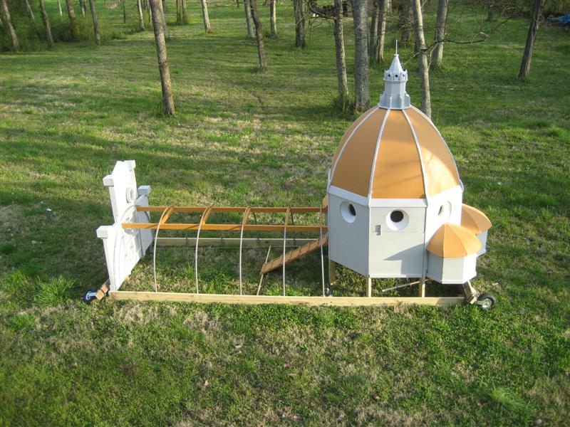Chicken tractor complete top view